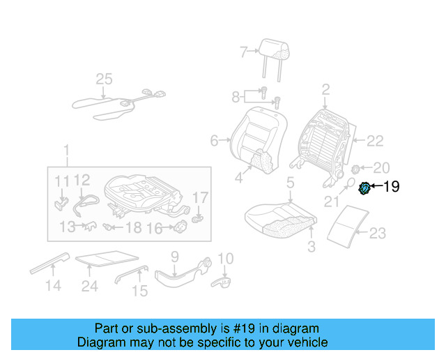 Recline Knob 1J0-881-671-H-9B9