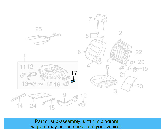 Seat Frame Guide 1J0-882-240-D - View 12