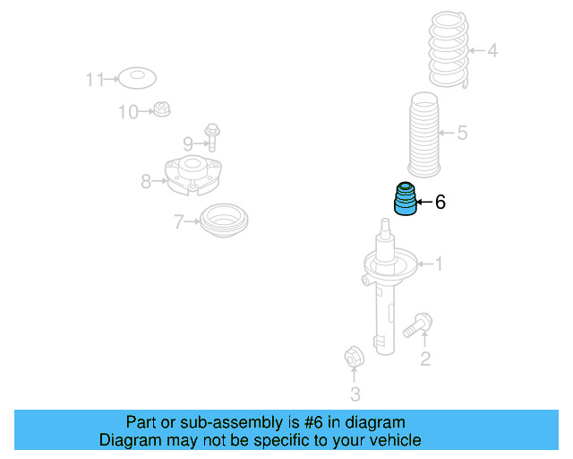 Suspension Strut Bumper 1K0-412-303-B - View 22