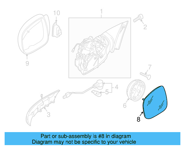 Mirror Glass 7L6-857-521-M - View 6