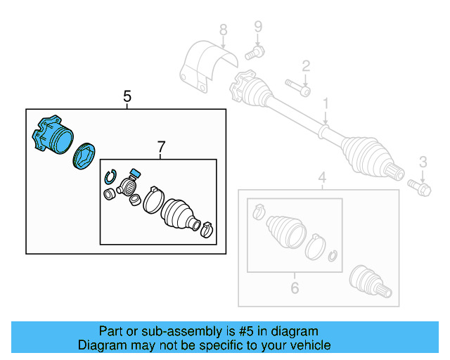Inner Joint Assembly 3C0-498-103-N