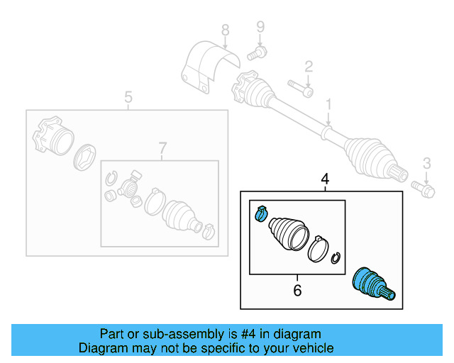 Outer Joint Assembly 5C0-498-099-D - View 28