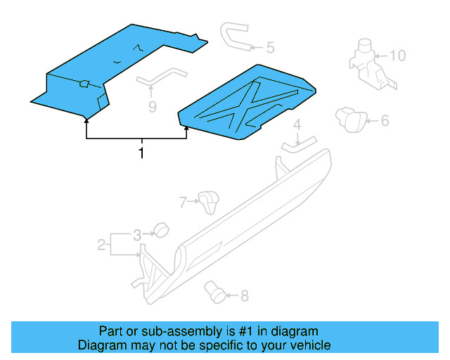 Glove Box 7L6-858-338-D - View 2