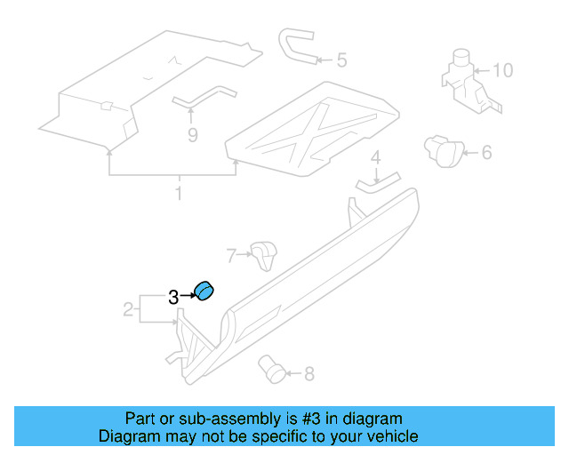 Glove Box Door Plug N-905-814-01 - View 21