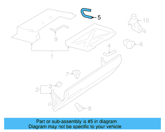 Glove Box Strap 7L6-858-773 - View 3