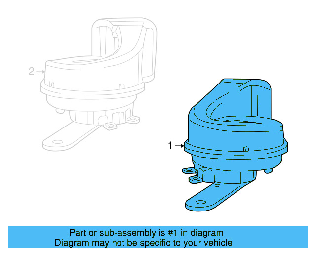Low Note Horn 7B0-951-221-B - View 4