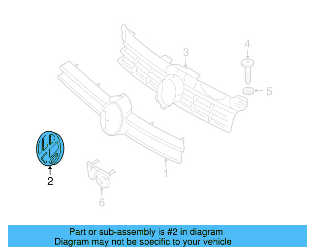 Emblem 1J0-853-601-FDY - View 2