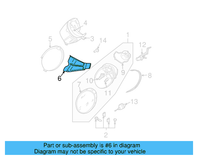 Headlamp Assembly Catch 1C0-806-629-A