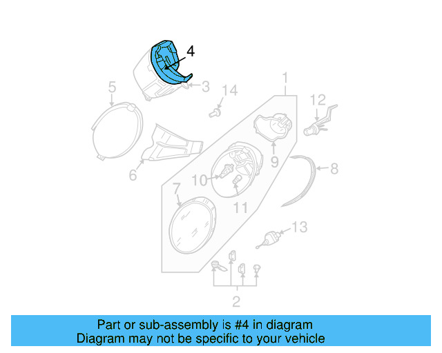 Headlamp Assembly Catch 1C0-806-629-A - View 18
