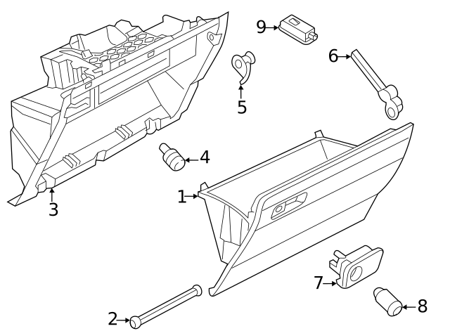Glove Box Frame Lock Plate 3CN-858-544