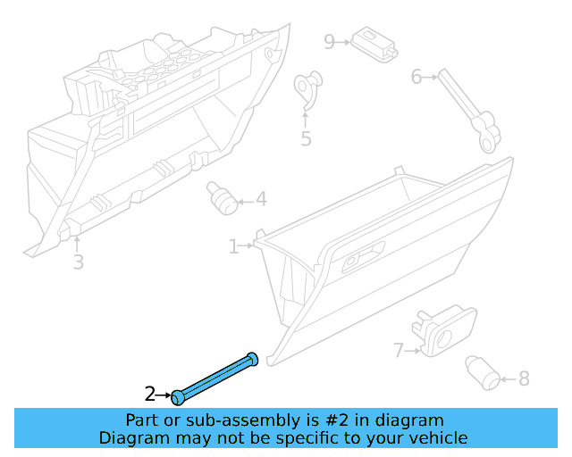 Glove Box Door Pin WHT-005-732 - View 17