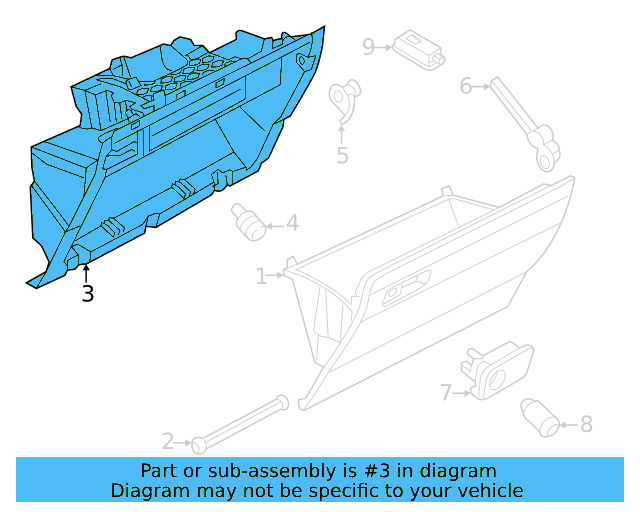 Glove Box Frame 3CN-857-114-C-82V - View 6