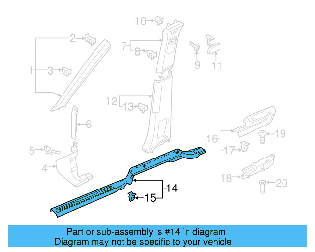 Door Sill Plate 3CN-853-371-D-82V