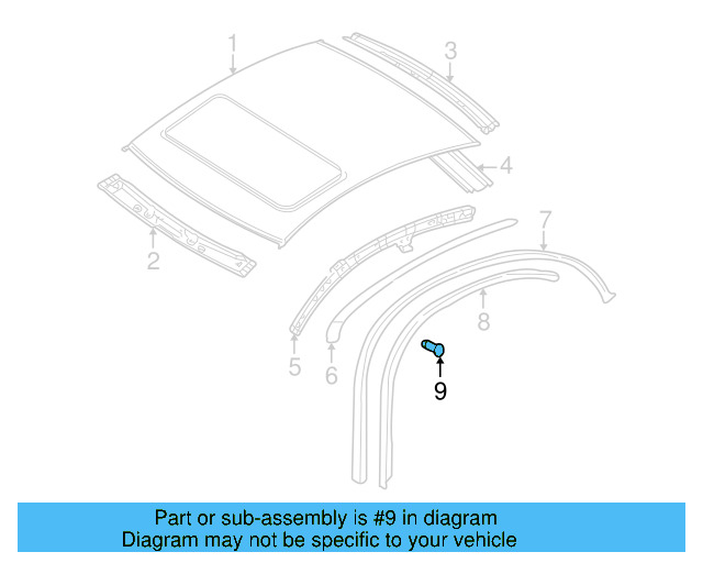Roof Drip Molding Rivet N-907-878-02 - View 46