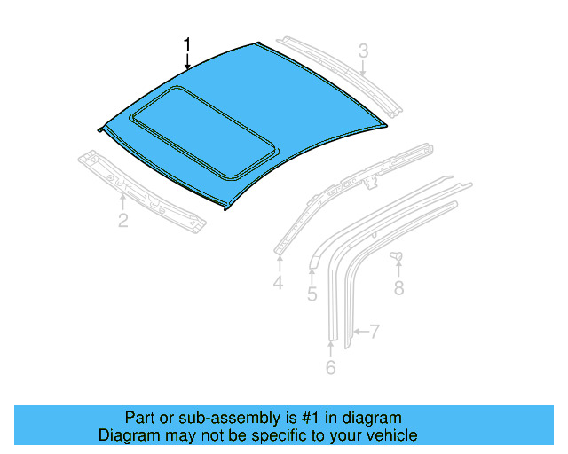 Roof Panel 3B5-817-111-B - View 7