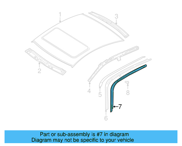 Drip Molding 3B9-854-701-C-7Z7 - View 4
