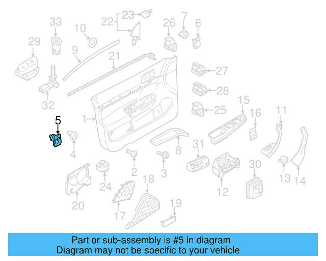 Door Trim Panel Retainer 6Q0-868-297 - View 17