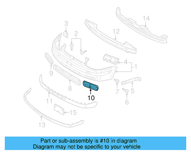 Air Grille 1J0-853-665-B-B41 - View 6