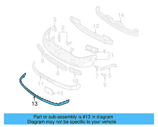 Bumper Trim (Unpainted) 1j0807719hgru - View 3