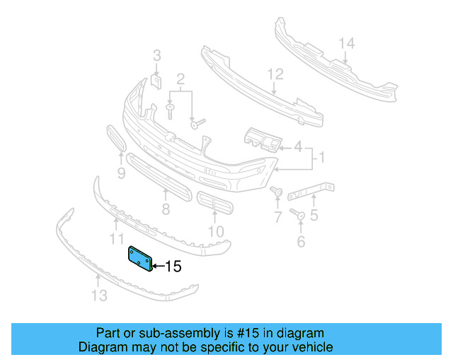 License Bracket 1J0-807-287-B41 - View 2