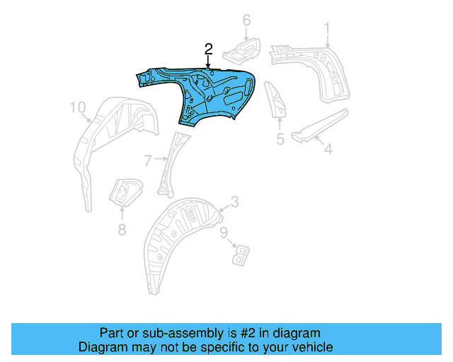 Inner Panel 3C8-809-405 - View 4