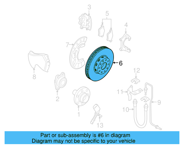 Brake Rotor 4E0-615-301-P - View 6