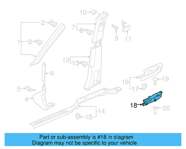 Door Sill Plate Bracket 3CN-853-588-A - View 3