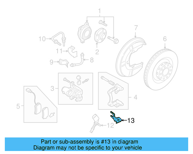ABS Sensor Bracket 4E0-971-845-AR - View 4