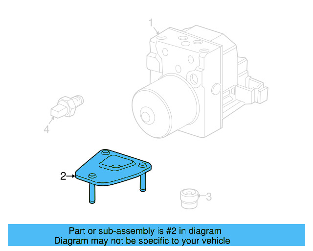 ABS Control Unit Bracket 3D0-614-335-B - View 2