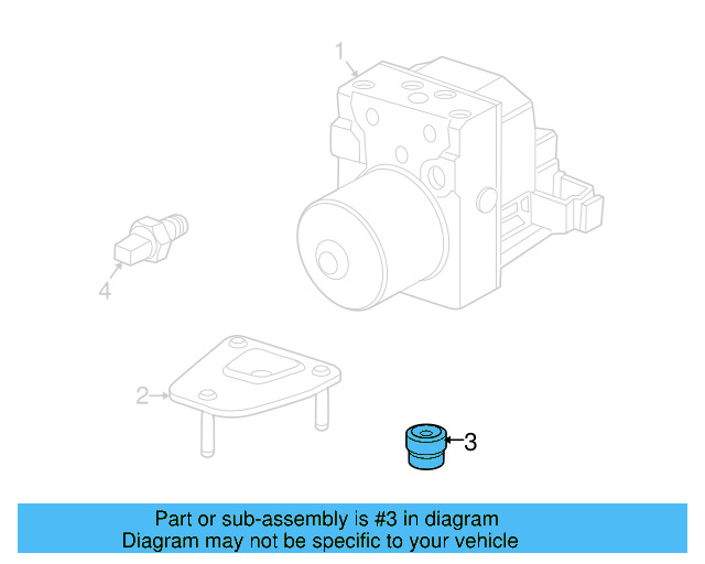 ABS Control Unit Grommet 3D0-614-147 - View 3
