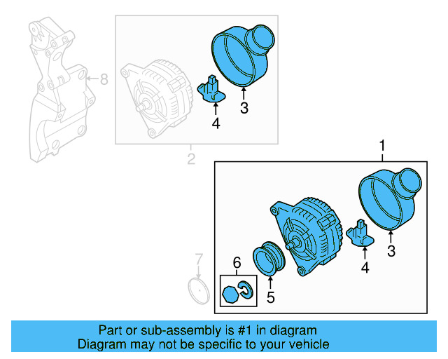Alternator 06B-903-016-AB - View 6
