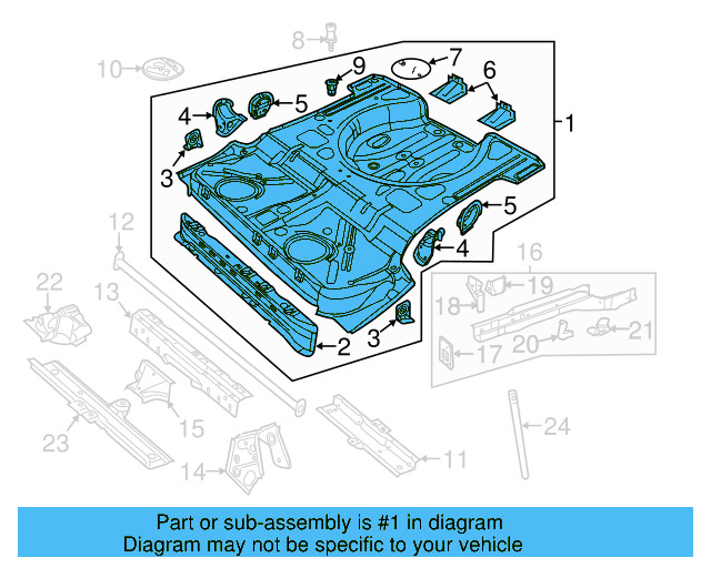 Rear Floor Pan 5C5-813-111 - View 6