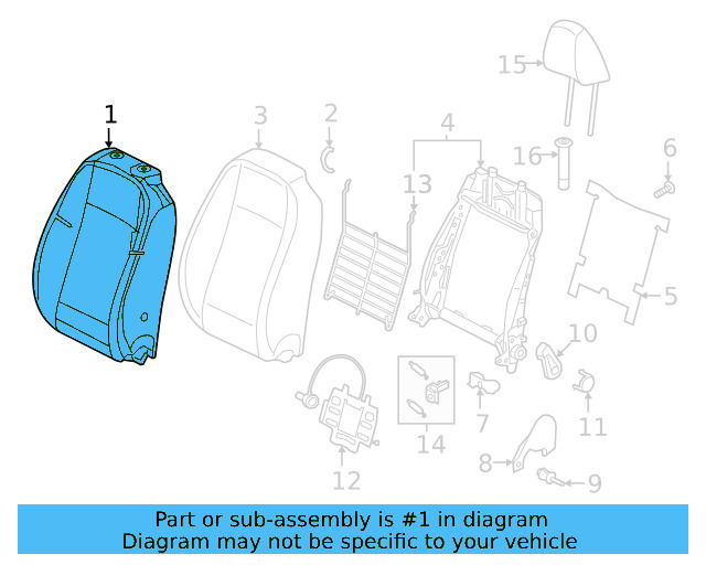Seat Back Cover 17A-881-805-D-ZVB