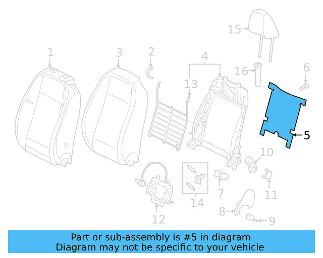 Seat Back Panel 5NA-881-989 - View 26