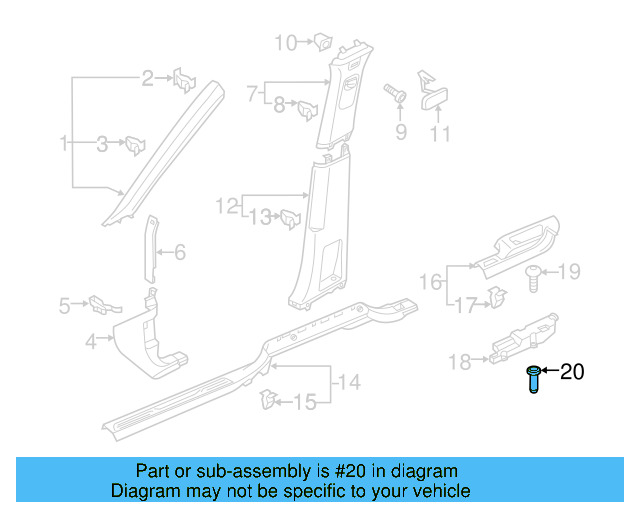 Door Trim Panel Nut N-105-168-01 - View 7