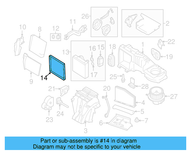 A/C Evaporator Core Seal 1K0-820-080 - View 54