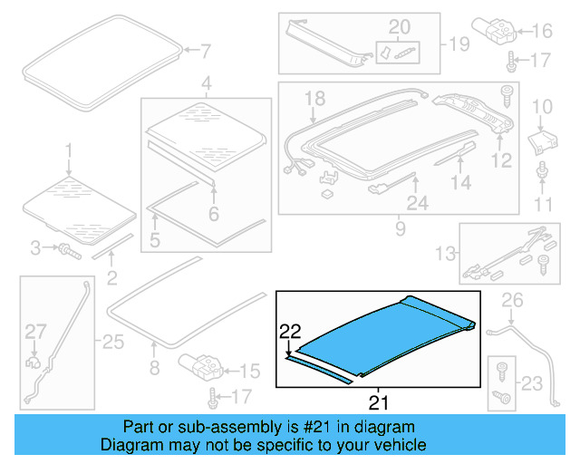 Sunshade 7P0-877-307-C-LF2 - View 5