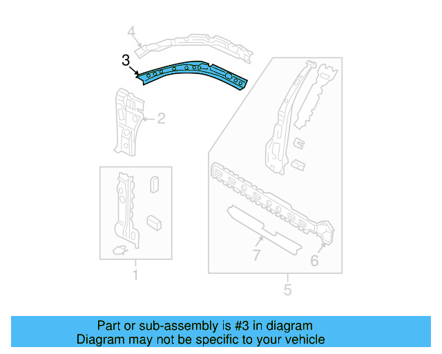 Inner Windshield Pillar 1J0-809-438-E - View 12