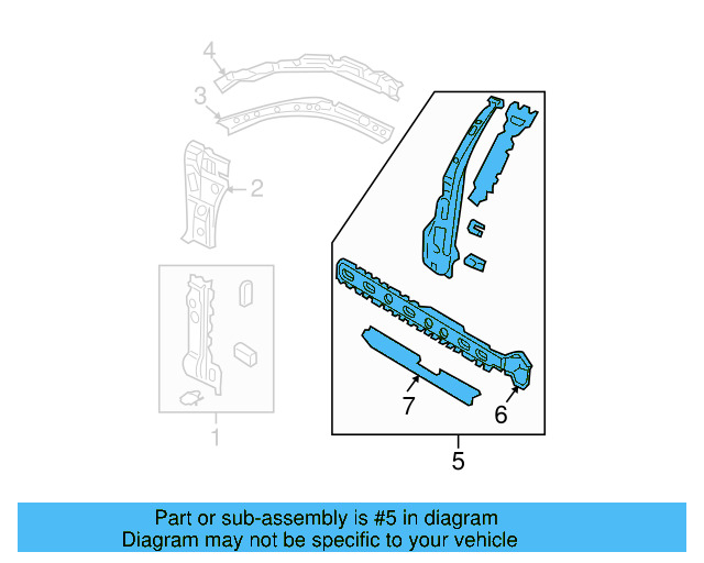 Inner Center Pillar 1J4-809-220-G - View 12