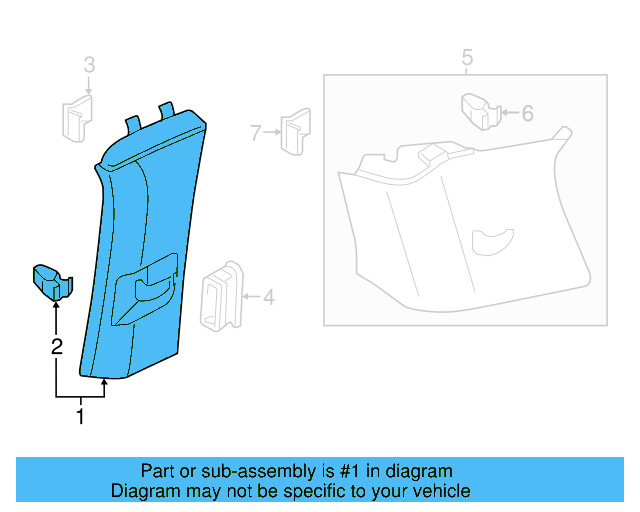 Upper Quarter Trim 3CN-867-288-ZA2 - View 3