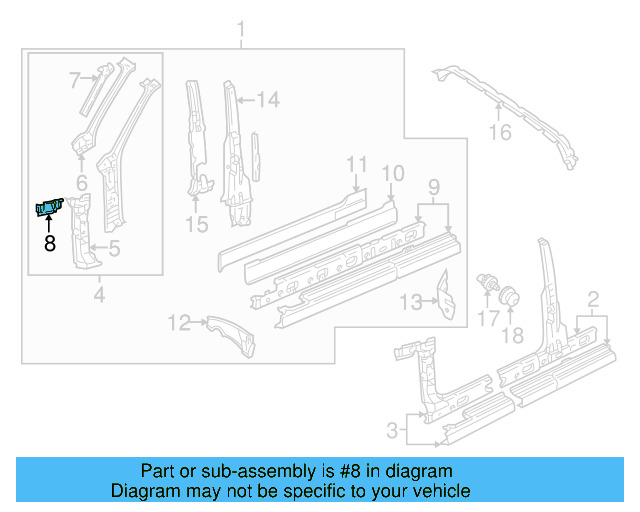 Inner Rocker 1E0-809-683 - View 5