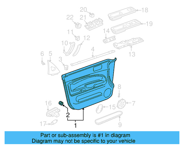Door Trim Panel 3B1-867-011-DD-LGJ