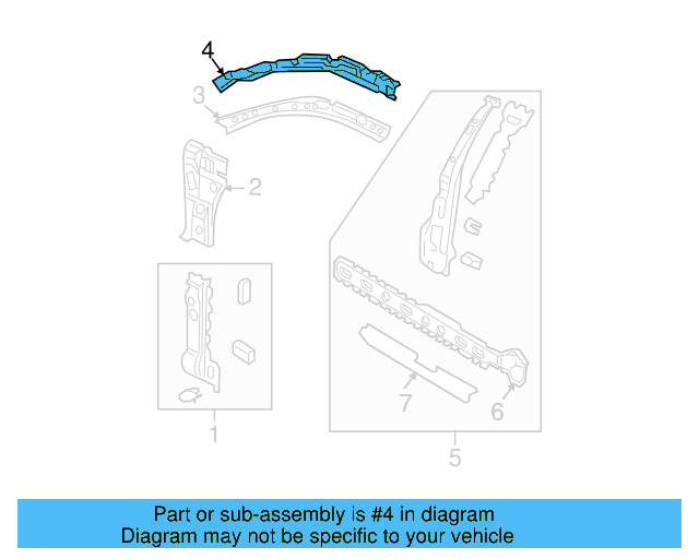 Inner Windshield Pillar Inner Reinforced 1J9-809-040-A - View 3
