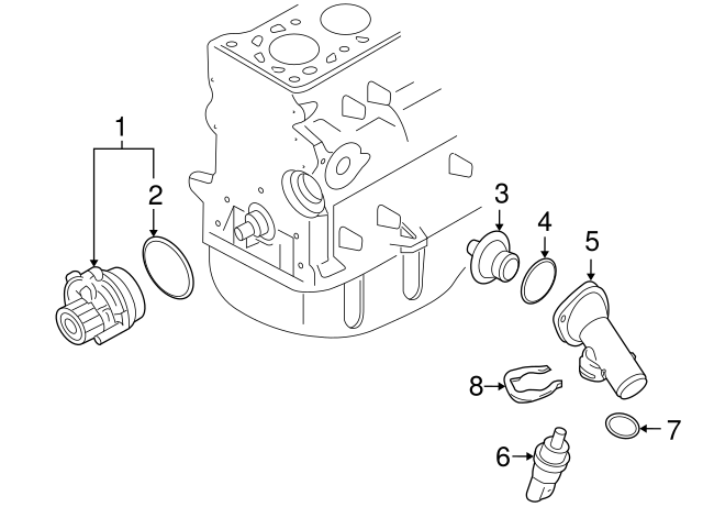 Engine Water Pump Housing O 038-121-119-B - View 18