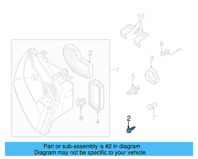 Headlamp Assembly Screw N-911-208-01 - View 7