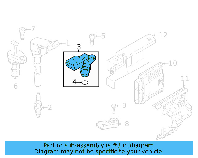 Engine Camshaft Position Sensor 030-907-601-E - View 12