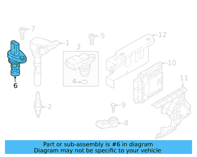 Engine Crankshaft Position Sensor 06H-906-433-D - View 12
