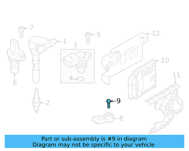 Knock Sensor Bolt N-010-272-5 - View 3