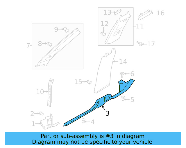 Sill Plate 3G8-853-372-A-82V - View 3