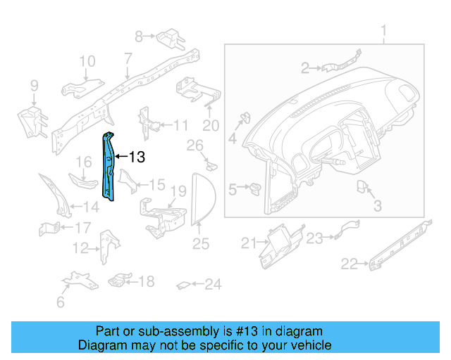 Inner Support Retainer Bracket 1K1-857-954 - View 10